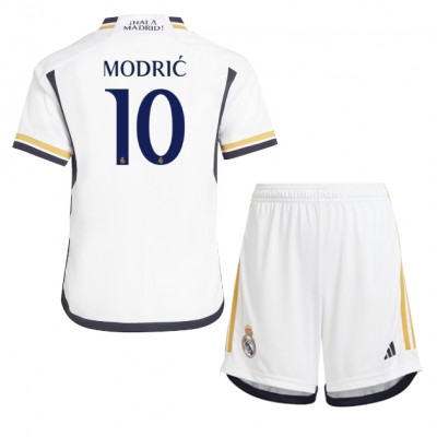 Real Madrid Luka Modric #10 Domaci Dres za djecu 2023-24 Kratak Rukav (+ Kratke hlače)